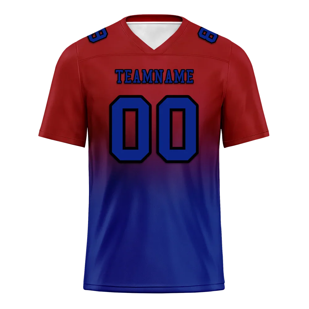 Custom Brown Blue Fade Fashion Blue Personalized Authentic Football Jersey FBJ02-bc0f0cf - Coolcustomize
