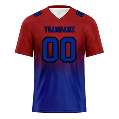 Custom Brown Blue Fade Fashion Blue Personalized Authentic Football Jersey FBJ02-bc0f0cf