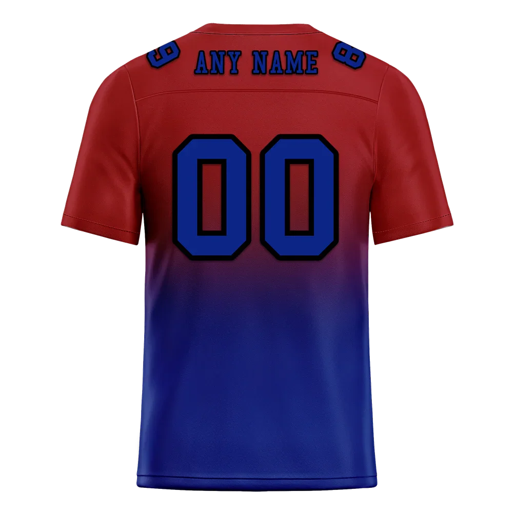 Custom Brown Blue Fade Fashion Blue Personalized Authentic Football Jersey FBJ02-bc0f0cf - Coolcustomize