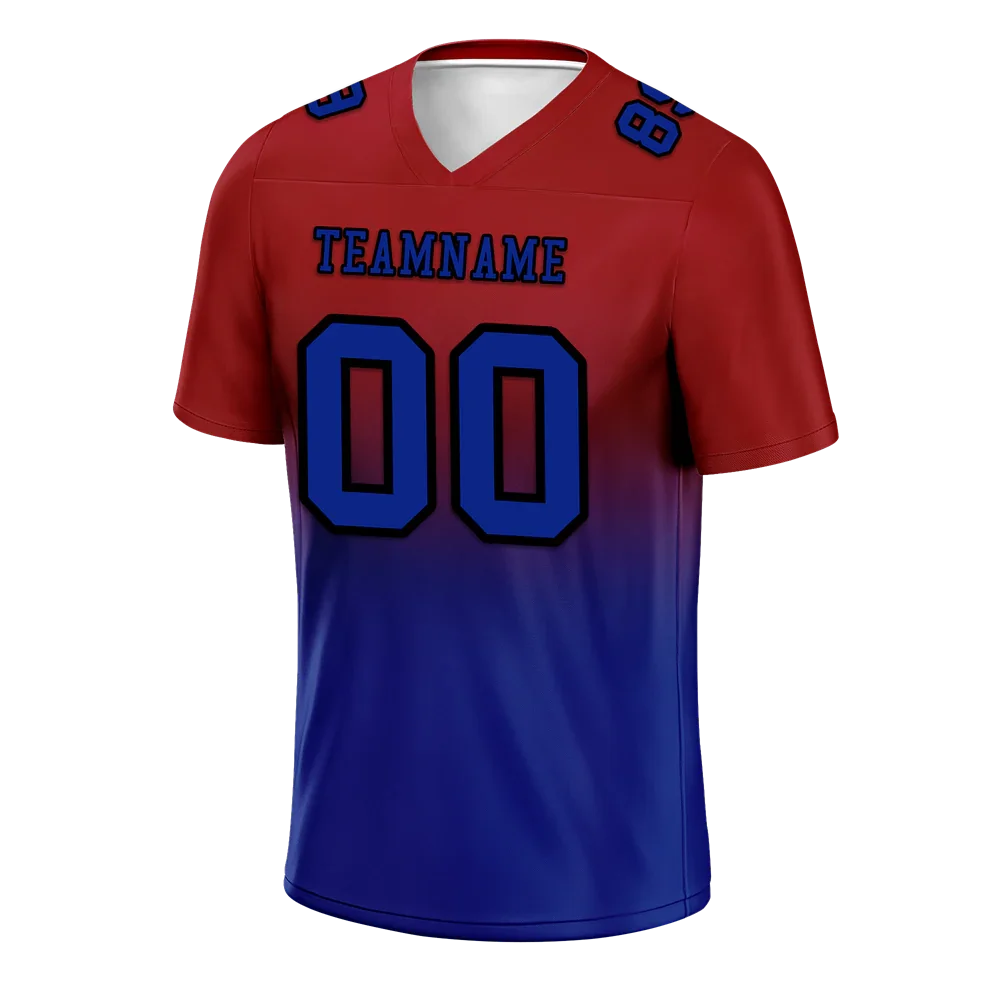 Custom Brown Blue Fade Fashion Blue Personalized Authentic Football Jersey FBJ02-bc0f0cf - Coolcustomize