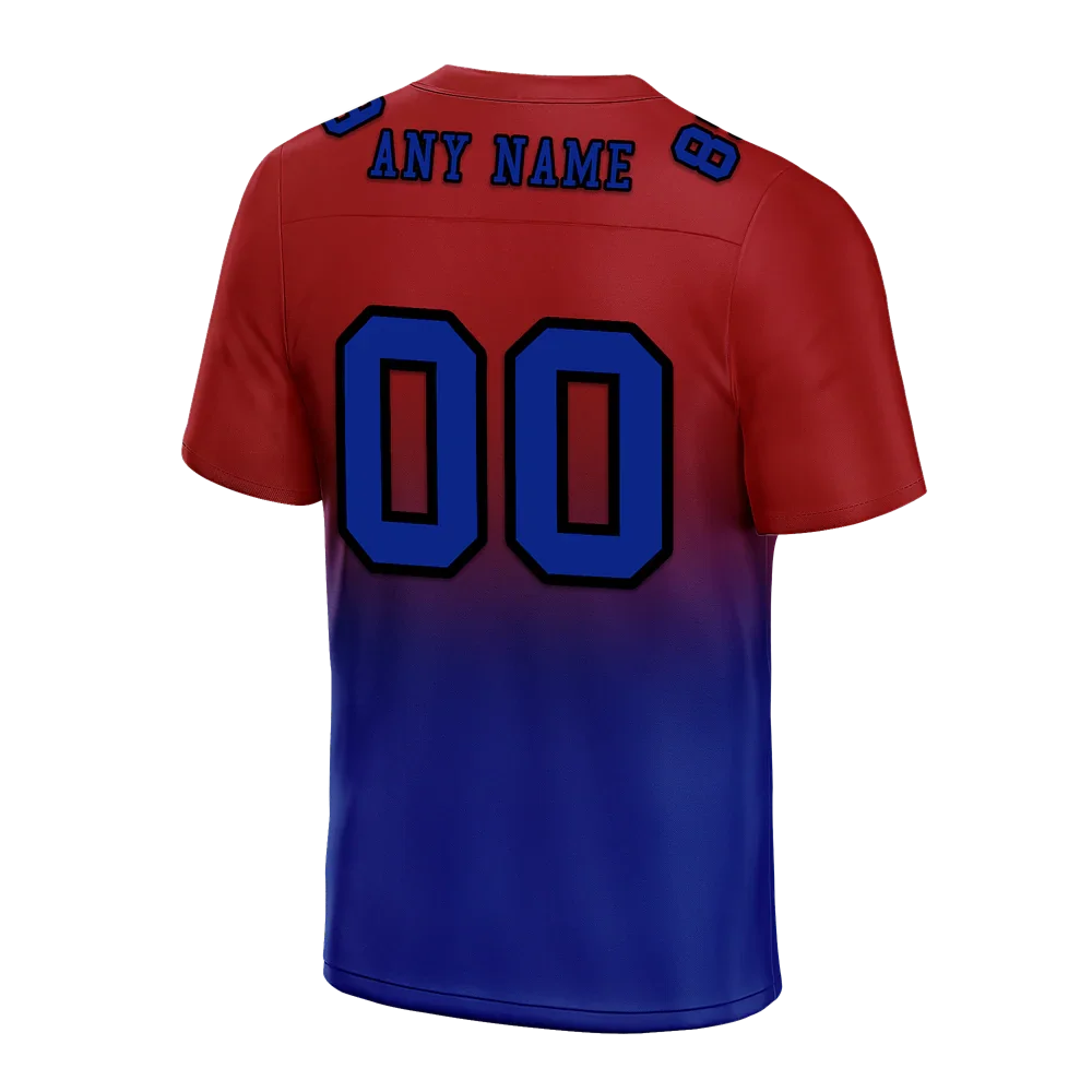 Custom Brown Blue Fade Fashion Blue Personalized Authentic Football Jersey FBJ02-bc0f0cf - Coolcustomize