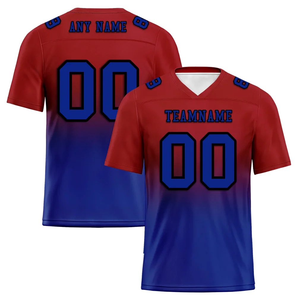 Custom Brown Blue Fade Fashion Blue Personalized Authentic Football Jersey FBJ02-bc0f0cf - Coolcustomize