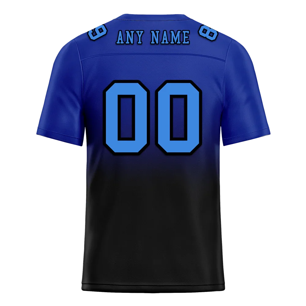 Custom Blue Black Fade Fashion Blue Personalized Authentic Football Jersey FBJ02-bc0f0c7 - Coolcustomize