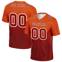 Custom Orange Brown Fade Fashion Brown Personalized Authentic Football Jersey FBJ02-bc0f0c8