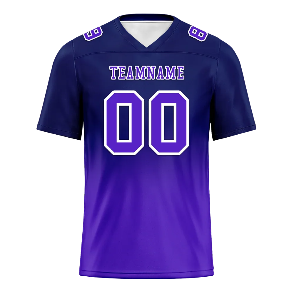 Custom Black Purple Fade Fashion Purple Personalized Authentic Football Jersey FBJ02-bc0f0d0 - Coolcustomize
