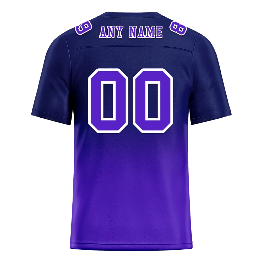 Custom Black Purple Fade Fashion Purple Personalized Authentic Football Jersey FBJ02-bc0f0d0 - Coolcustomize