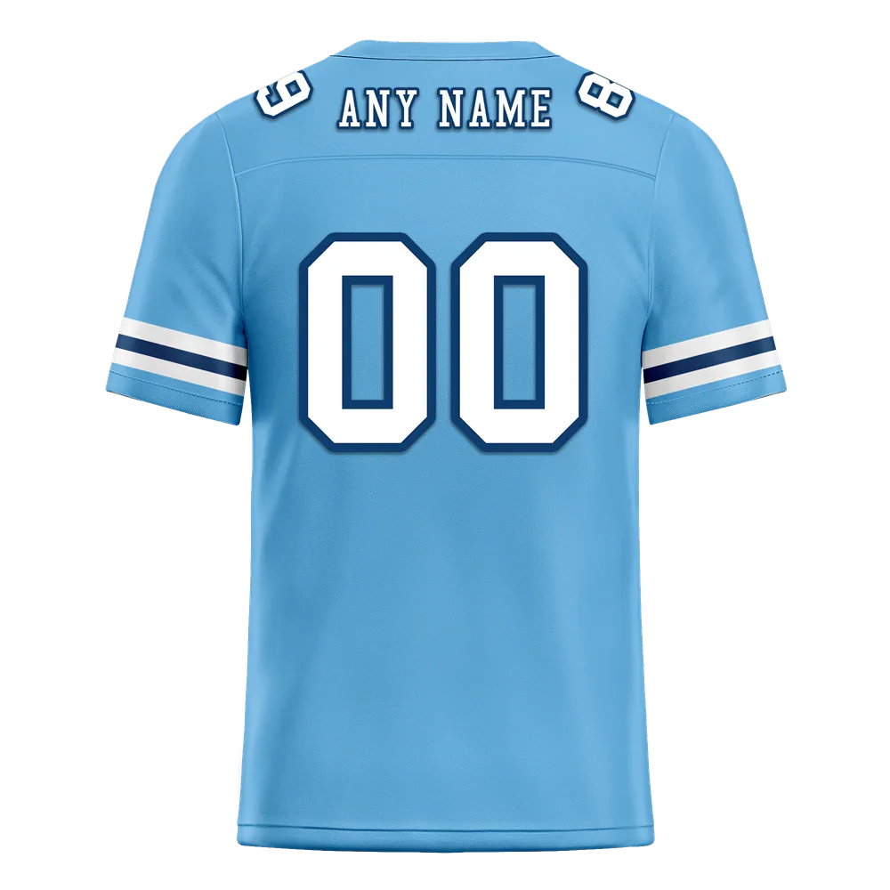 Custom Blue Sleeve Stripes White Personalized Authentic Football Jersey FBJ02-bc0f0db - Coolcustomize