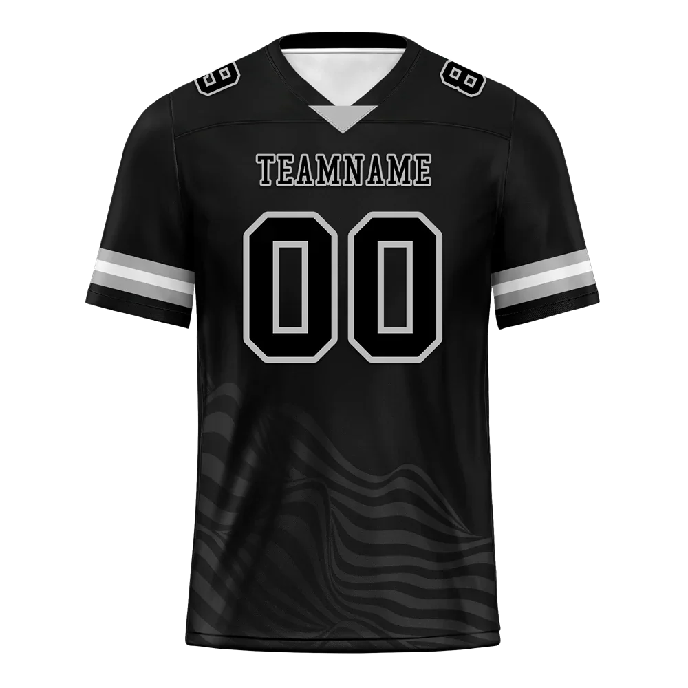 Custom Black Sleeve Stripes Black Personalized Authentic Football Jersey FBJ02-bc0f0dc - Coolcustomize