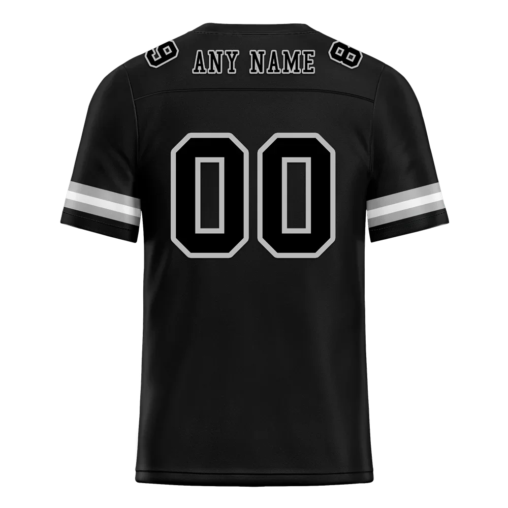 Custom Black Sleeve Stripes Black Personalized Authentic Football Jersey FBJ02-bc0f0dc - Coolcustomize
