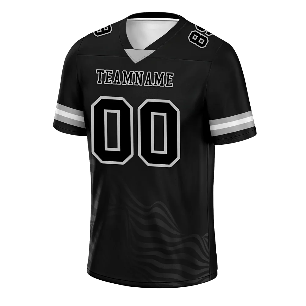 Custom Black Sleeve Stripes Black Personalized Authentic Football Jersey FBJ02-bc0f0dc - Coolcustomize