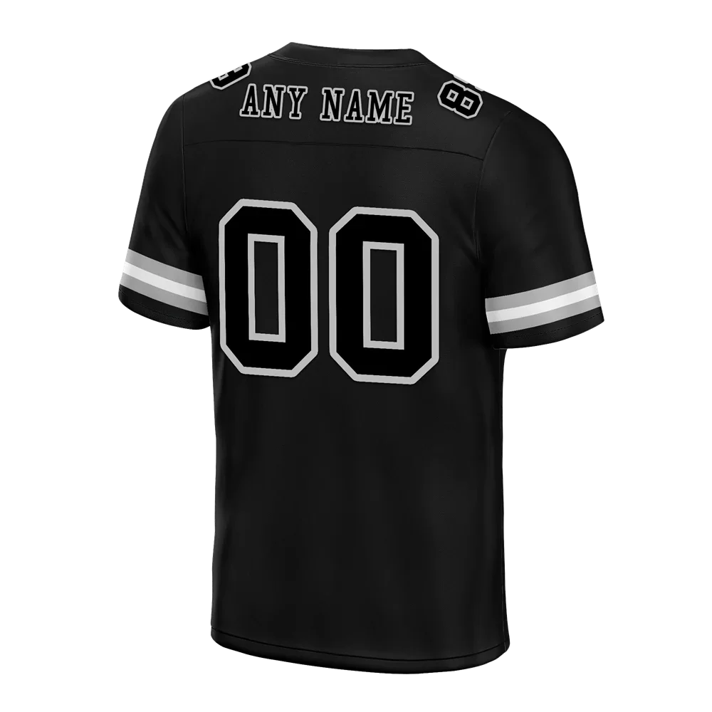 Custom Black Sleeve Stripes Black Personalized Authentic Football Jersey FBJ02-bc0f0dc - Coolcustomize