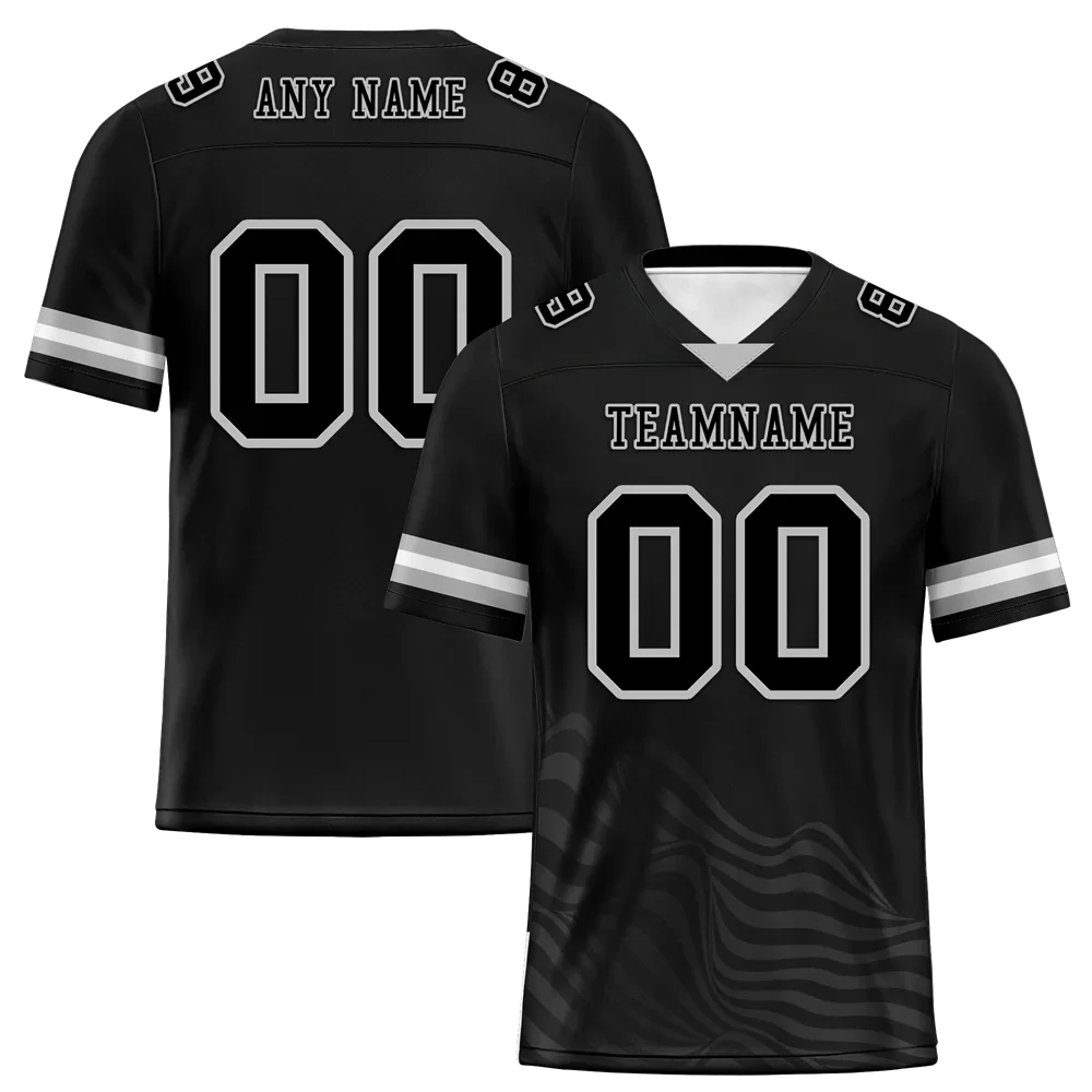Custom Black Sleeve Stripes Black Personalized Authentic Football Jersey FBJ02-bc0f0dc - Coolcustomize