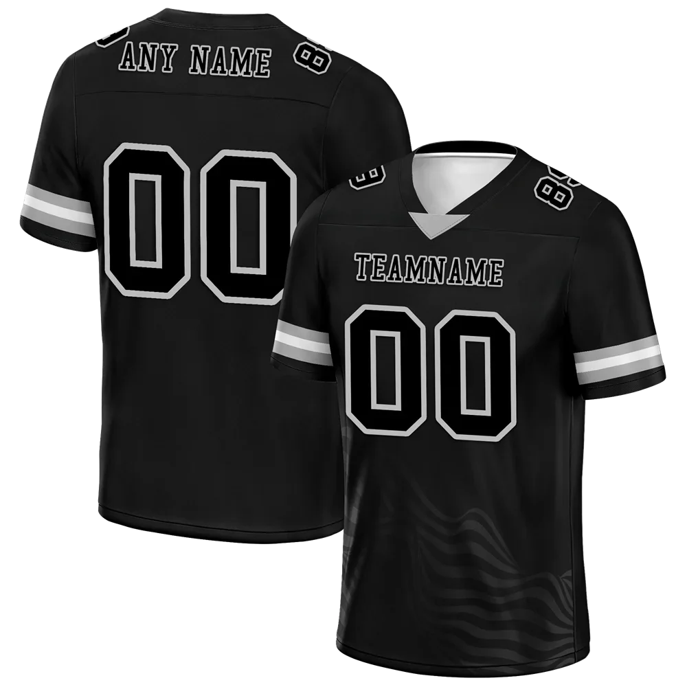 Custom Black Sleeve Stripes Black Personalized Authentic Football Jersey FBJ02-bc0f0dc - Coolcustomize