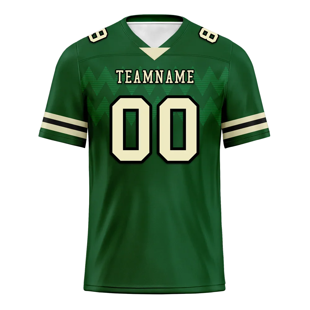 Custom Green Sleeve Stripes Yellow Personalized Authentic Football Jersey FBJ02-bc0f0de - Coolcustomize