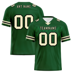 Custom Green Sleeve Stripes Yellow Personalized Authentic Football Jersey FBJ02-bc0f0de