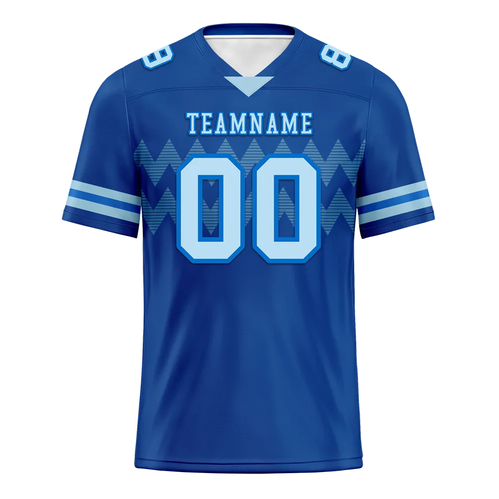 Custom Blue Sleeve Stripes Aqua Personalized Authentic Football Jersey FBJ02-bc0f0df - Coolcustomize