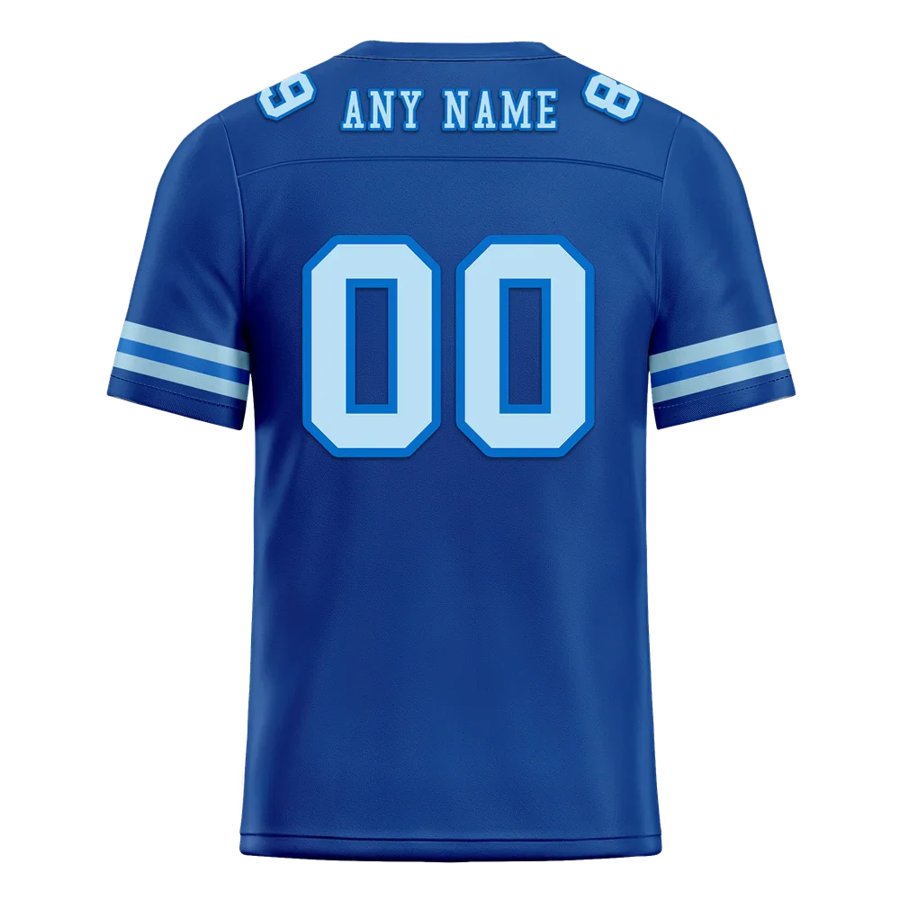 Custom Blue Sleeve Stripes Aqua Personalized Authentic Football Jersey FBJ02-bc0f0df - Coolcustomize