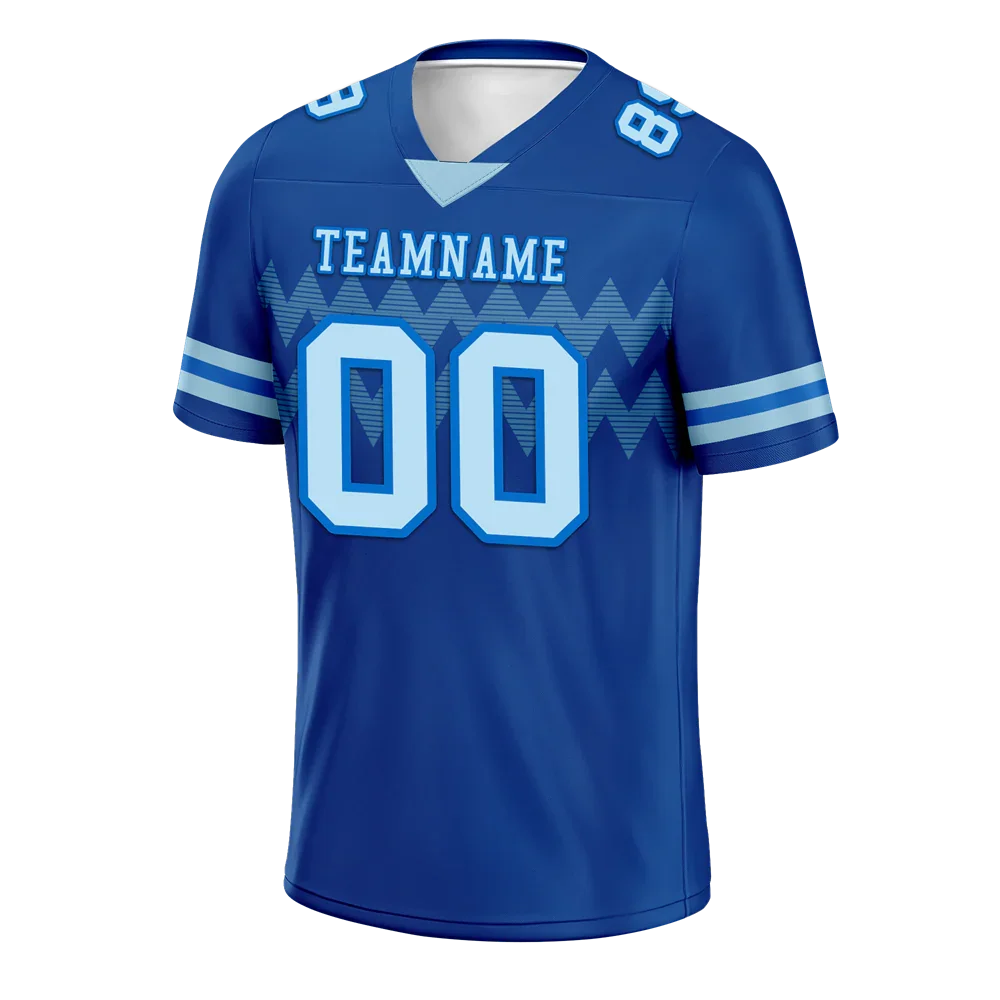 Custom Blue Sleeve Stripes Aqua Personalized Authentic Football Jersey FBJ02-bc0f0df - Coolcustomize