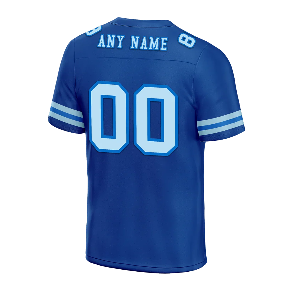 Custom Blue Sleeve Stripes Aqua Personalized Authentic Football Jersey FBJ02-bc0f0df - Coolcustomize