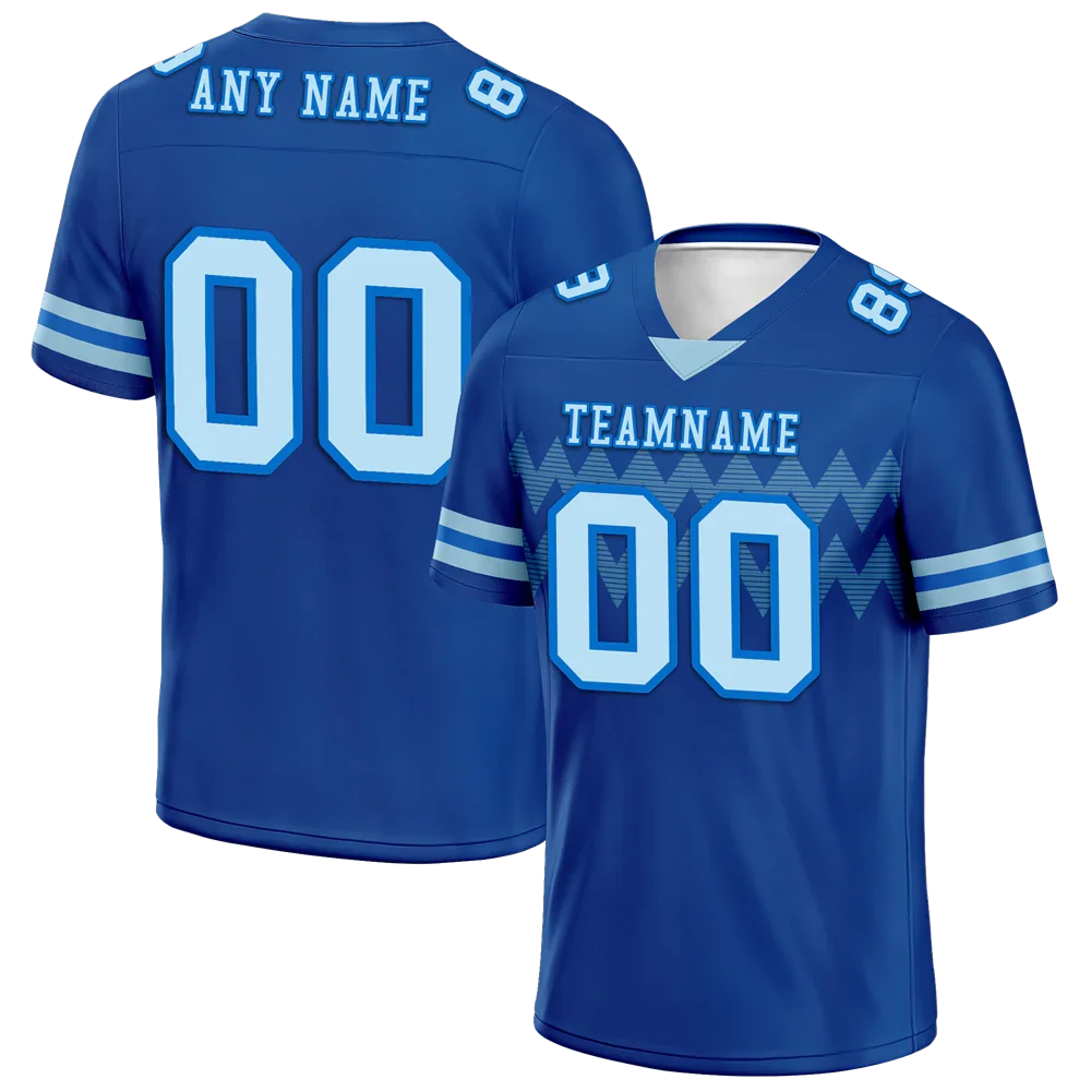 Custom Blue Sleeve Stripes Aqua Personalized Authentic Football Jersey FBJ02-bc0f0df - Coolcustomize