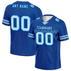 Custom Blue Sleeve Stripes Aqua Personalized Authentic Football Jersey FBJ02-bc0f0df