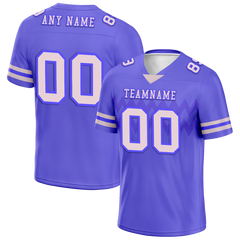 Custom Purple Sleeve Stripes Grey Personalized Authentic Football Jersey FBJ02-bc0f0d8