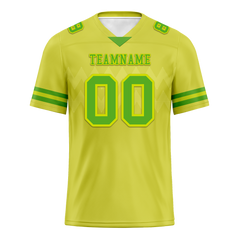 Custom Yellow Sleeve Stripes Green Personalized Authentic Football Jersey FBJ02-bc0f0d9