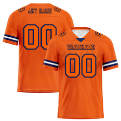 Custom Orange Sleeve Stripes Orange Personalized Authentic Football Jersey FBJ02-bc0f0e0