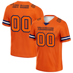 Custom Orange Sleeve Stripes Orange Personalized Authentic Football Jersey FBJ02-bc0f0e0