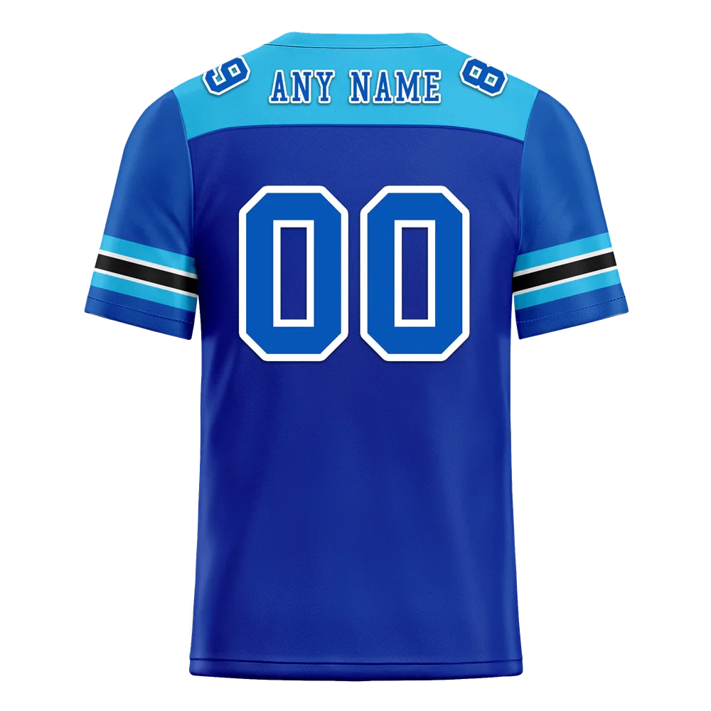 Custom Blue Sleeve Stripes Blue Personalized Authentic Football Jersey FBJ02-bc0f0eb - Coolcustomize