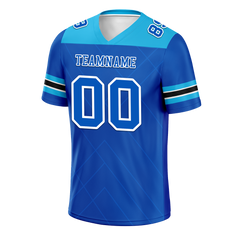 Custom Blue Sleeve Stripes Blue Personalized Authentic Football Jersey FBJ02-bc0f0eb