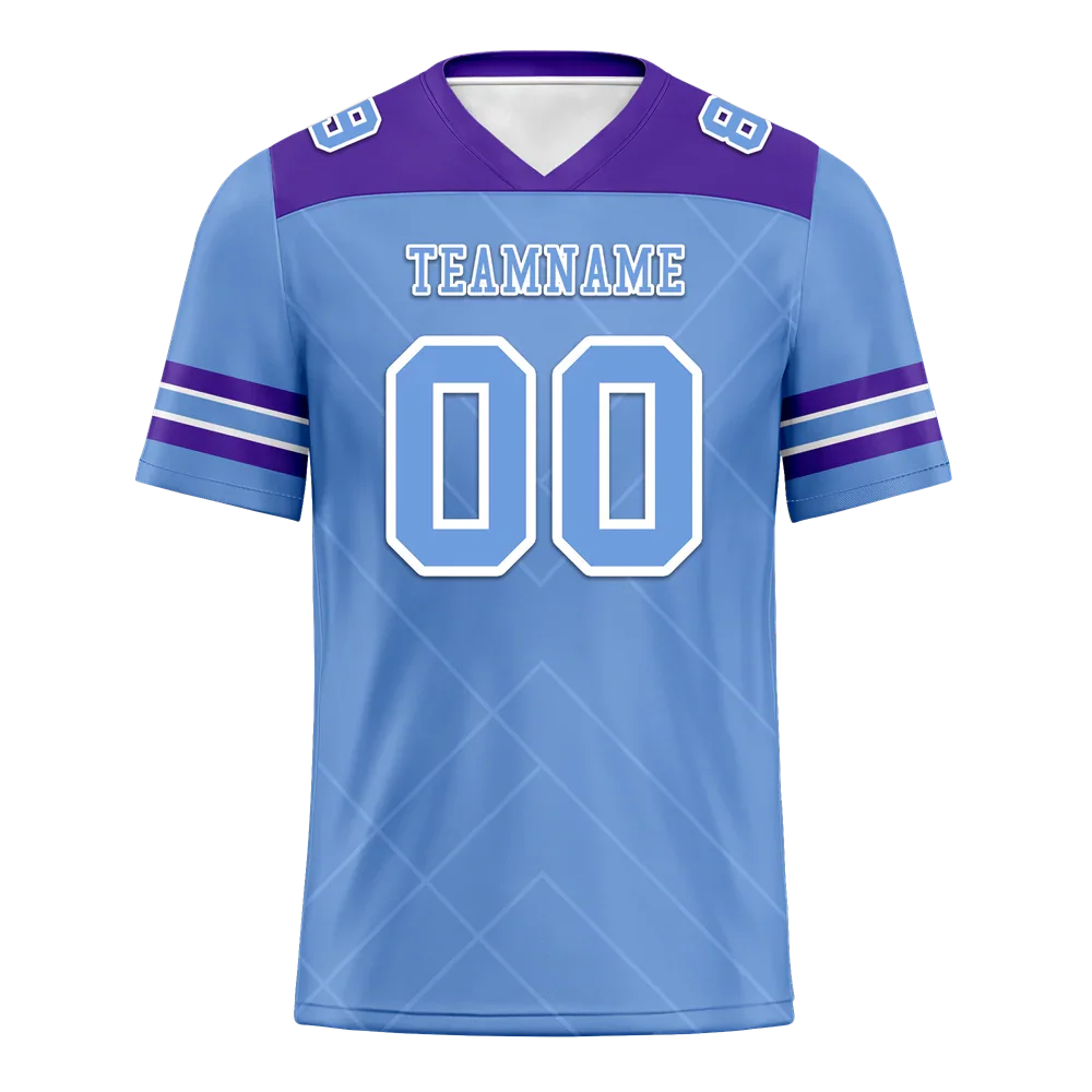 Custom Aqua Sleeve Stripes Aqua Personalized Authentic Football Jersey FBJ02-bc0f0ee - Coolcustomize
