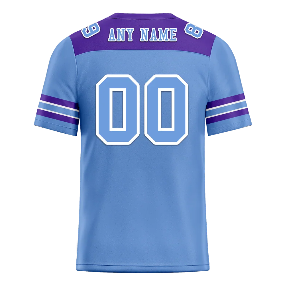 Custom Aqua Sleeve Stripes Aqua Personalized Authentic Football Jersey FBJ02-bc0f0ee - Coolcustomize