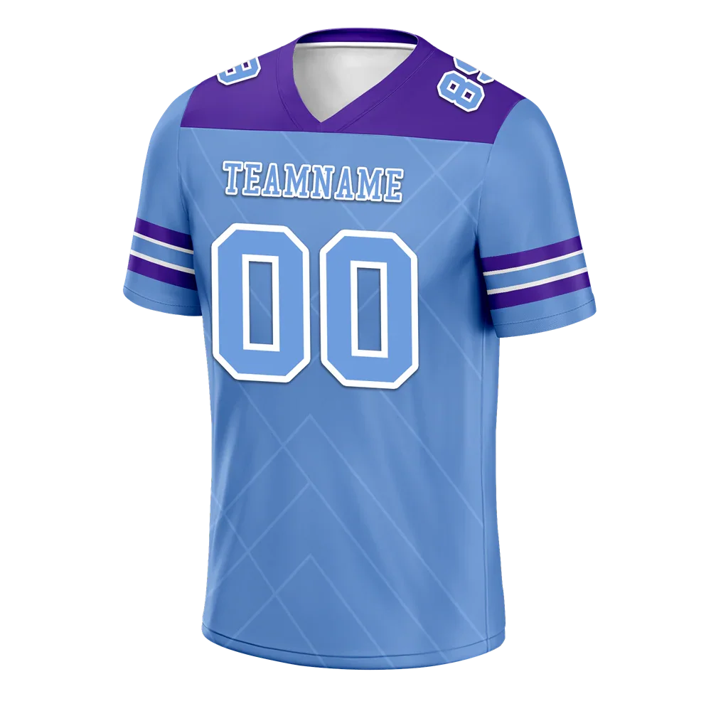 Custom Aqua Sleeve Stripes Aqua Personalized Authentic Football Jersey FBJ02-bc0f0ee - Coolcustomize