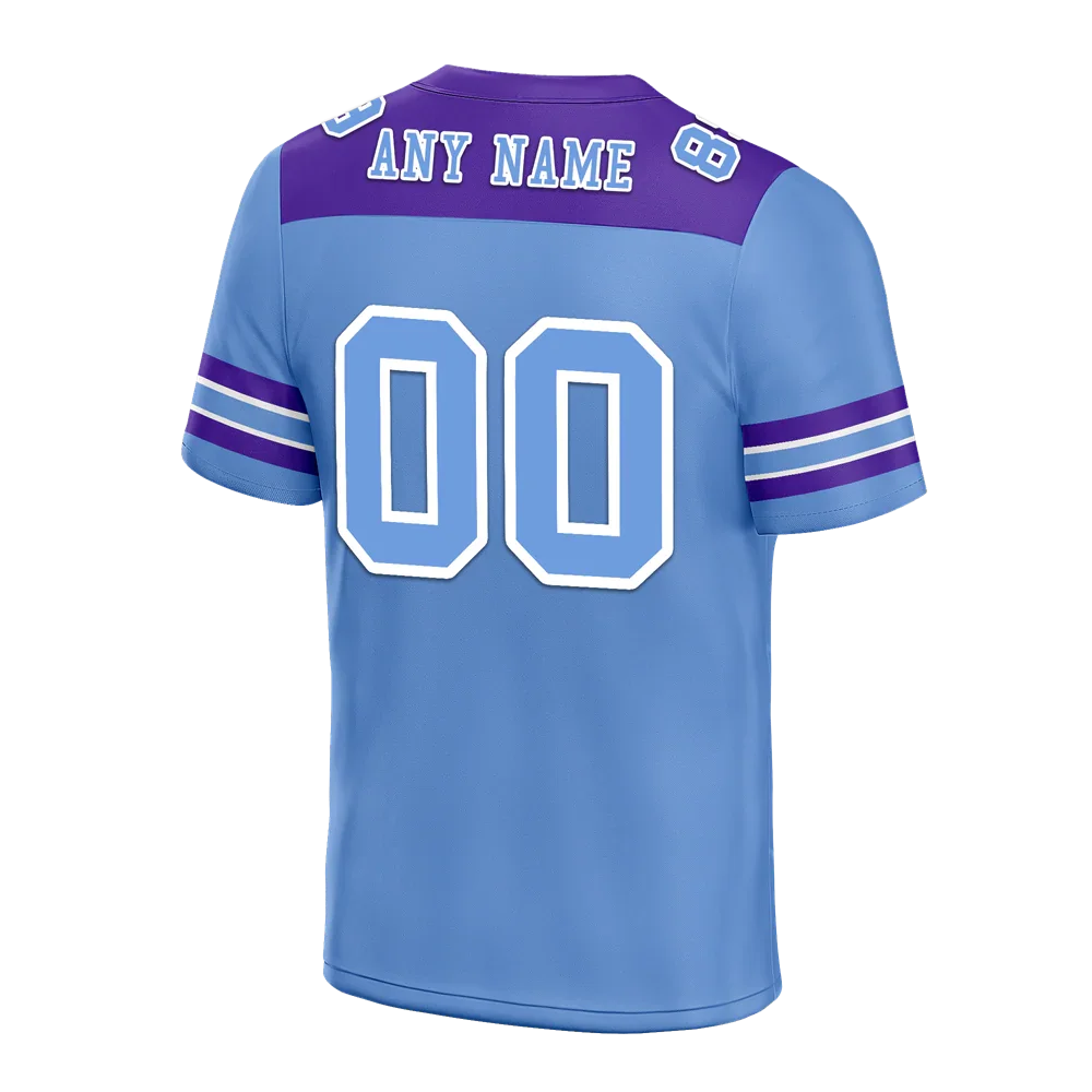 Custom Aqua Sleeve Stripes Aqua Personalized Authentic Football Jersey FBJ02-bc0f0ee - Coolcustomize