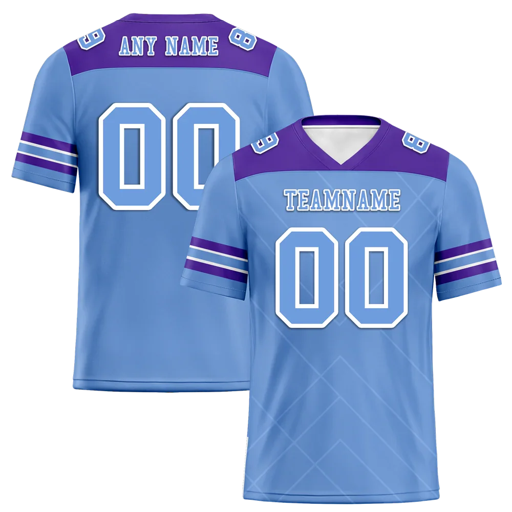 Custom Aqua Sleeve Stripes Aqua Personalized Authentic Football Jersey FBJ02-bc0f0ee - Coolcustomize