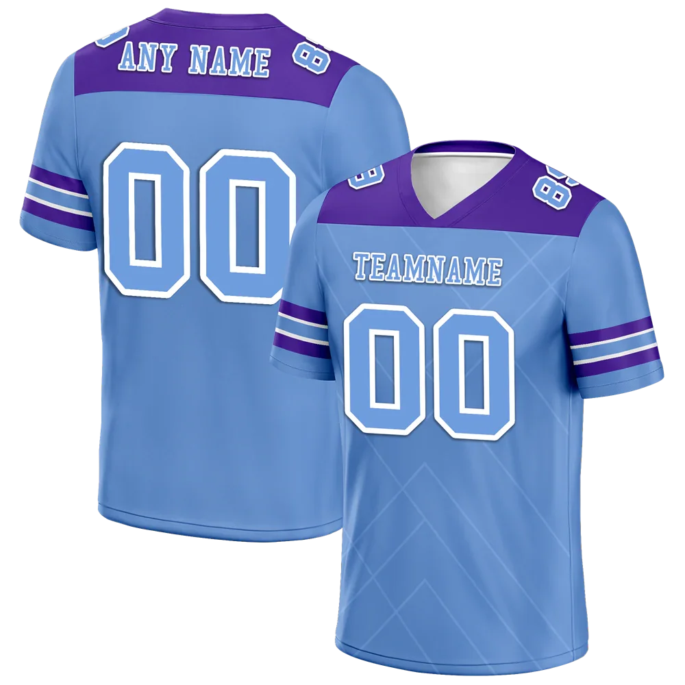 Custom Aqua Sleeve Stripes Aqua Personalized Authentic Football Jersey FBJ02-bc0f0ee - Coolcustomize