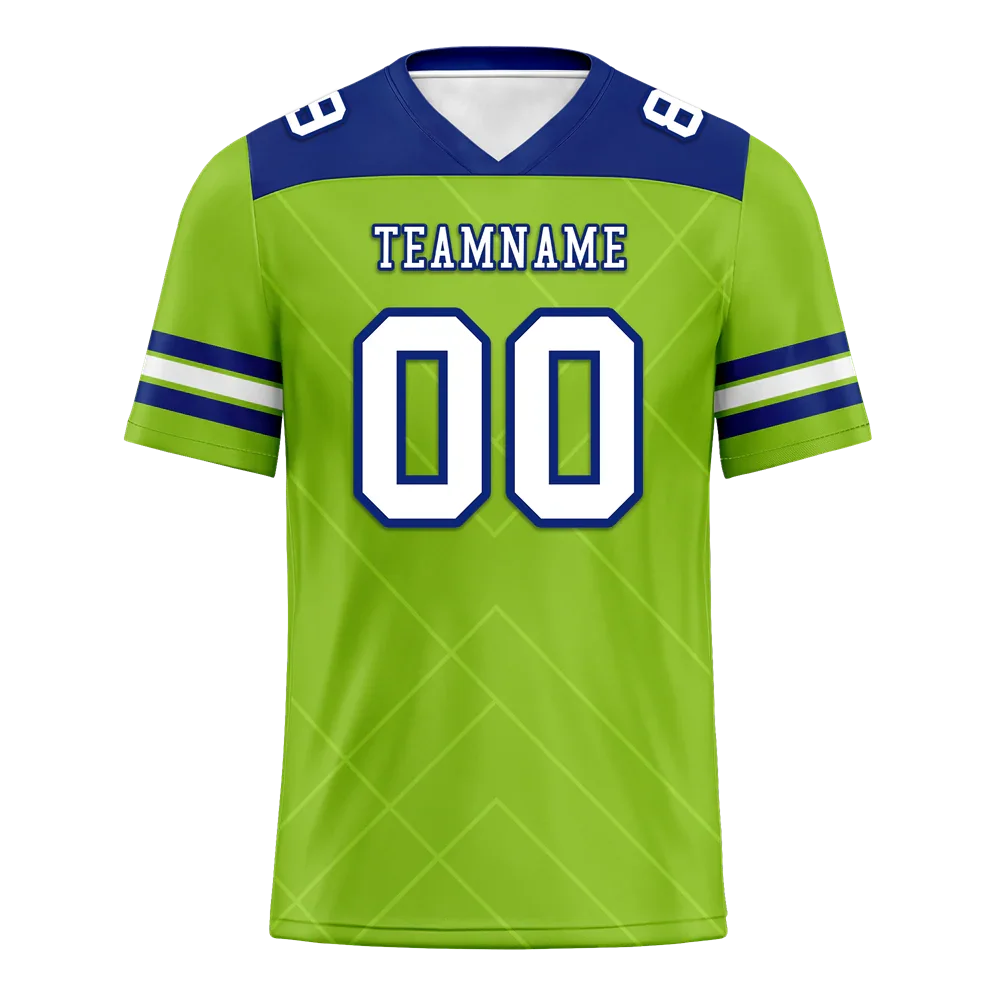 Custom Green Sleeve Stripes White Personalized Authentic Football Jersey FBJ02-bc0f0ef - Coolcustomize