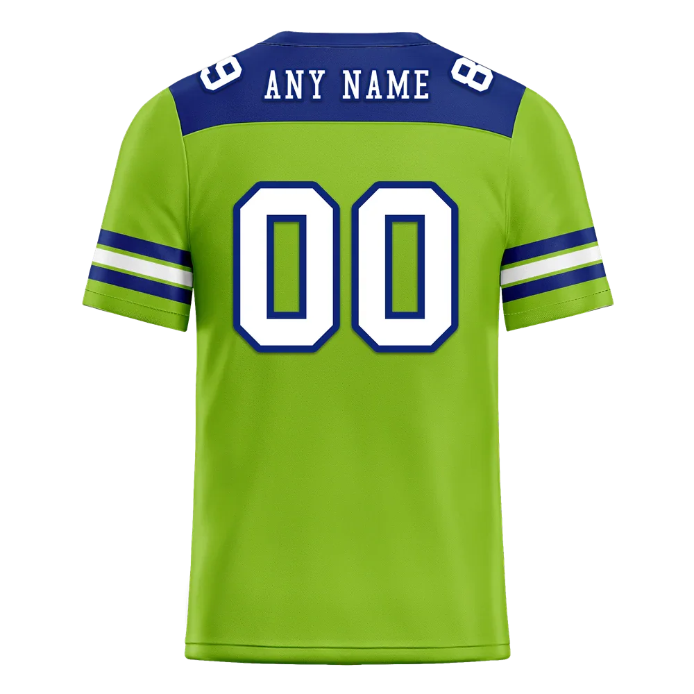 Custom Green Sleeve Stripes White Personalized Authentic Football Jersey FBJ02-bc0f0ef - Coolcustomize