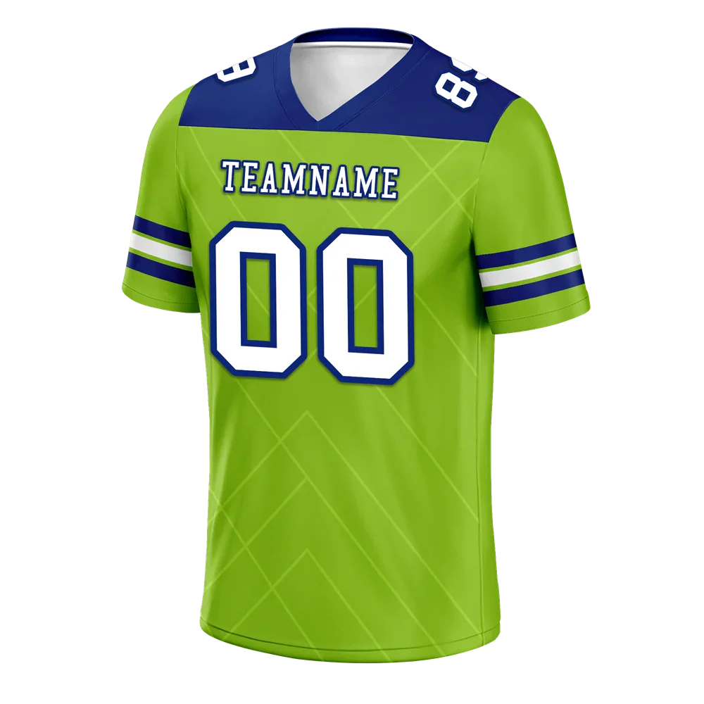 Custom Green Sleeve Stripes White Personalized Authentic Football Jersey FBJ02-bc0f0ef - Coolcustomize