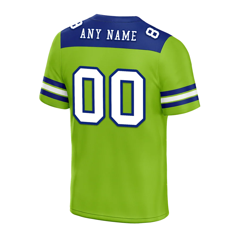 Custom Green Sleeve Stripes White Personalized Authentic Football Jersey FBJ02-bc0f0ef - Coolcustomize