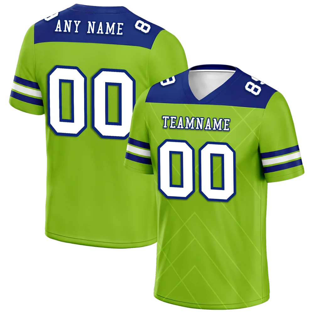 Custom Green Sleeve Stripes White Personalized Authentic Football Jersey FBJ02-bc0f0ef - Coolcustomize