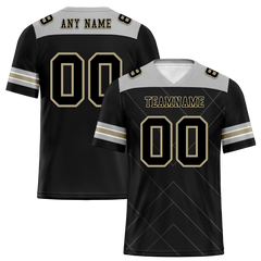 Custom Black Sleeve Stripes Black Personalized Authentic Football Jersey FBJ02-bc0f0f0