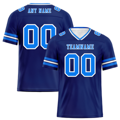 Custom Blue Sleeve Stripes Blue Personalized Authentic Football Jersey FBJ02-bc0f0fc