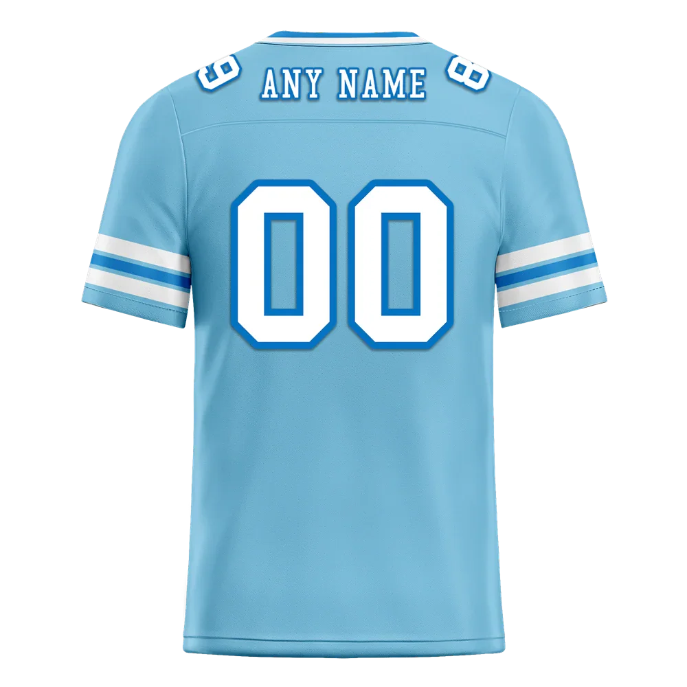Custom Aqua Sleeve Stripes White Personalized Authentic Football Jersey FBJ02-bc0f07a - Coolcustomize
