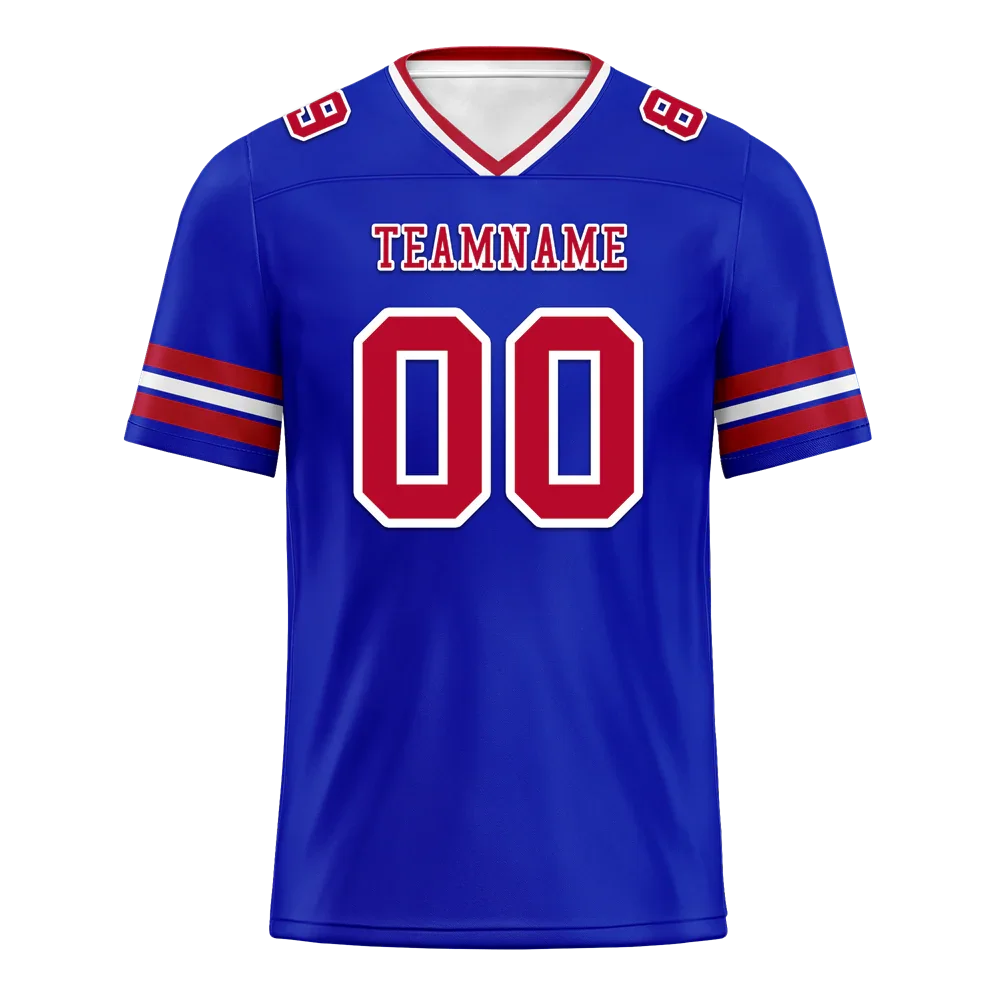 Custom Blue Sleeve Stripes Brown Personalized Authentic Football Jersey FBJ02-bc0f07e - Coolcustomize