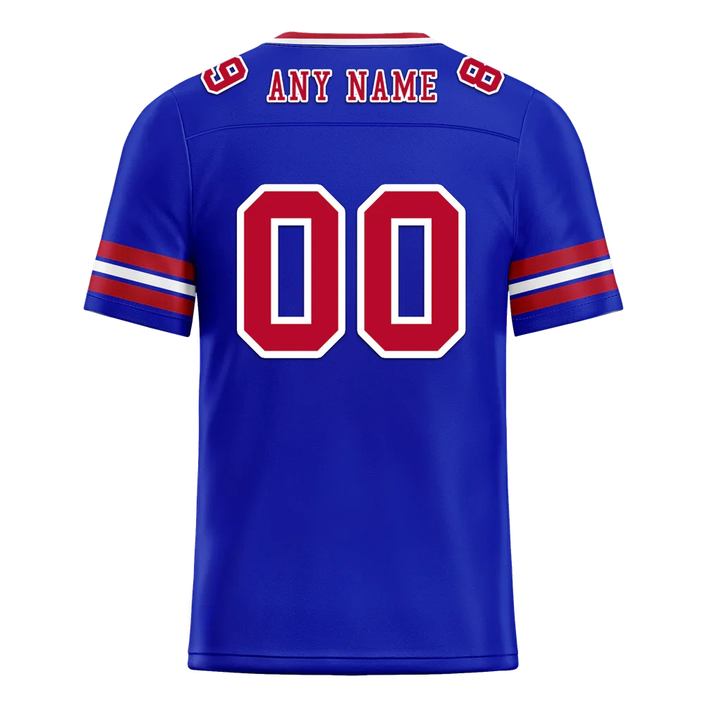 Custom Blue Sleeve Stripes Brown Personalized Authentic Football Jersey FBJ02-bc0f07e - Coolcustomize