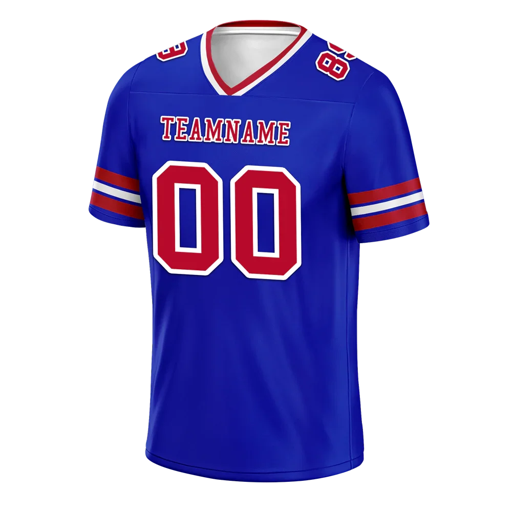 Custom Blue Sleeve Stripes Brown Personalized Authentic Football Jersey FBJ02-bc0f07e - Coolcustomize