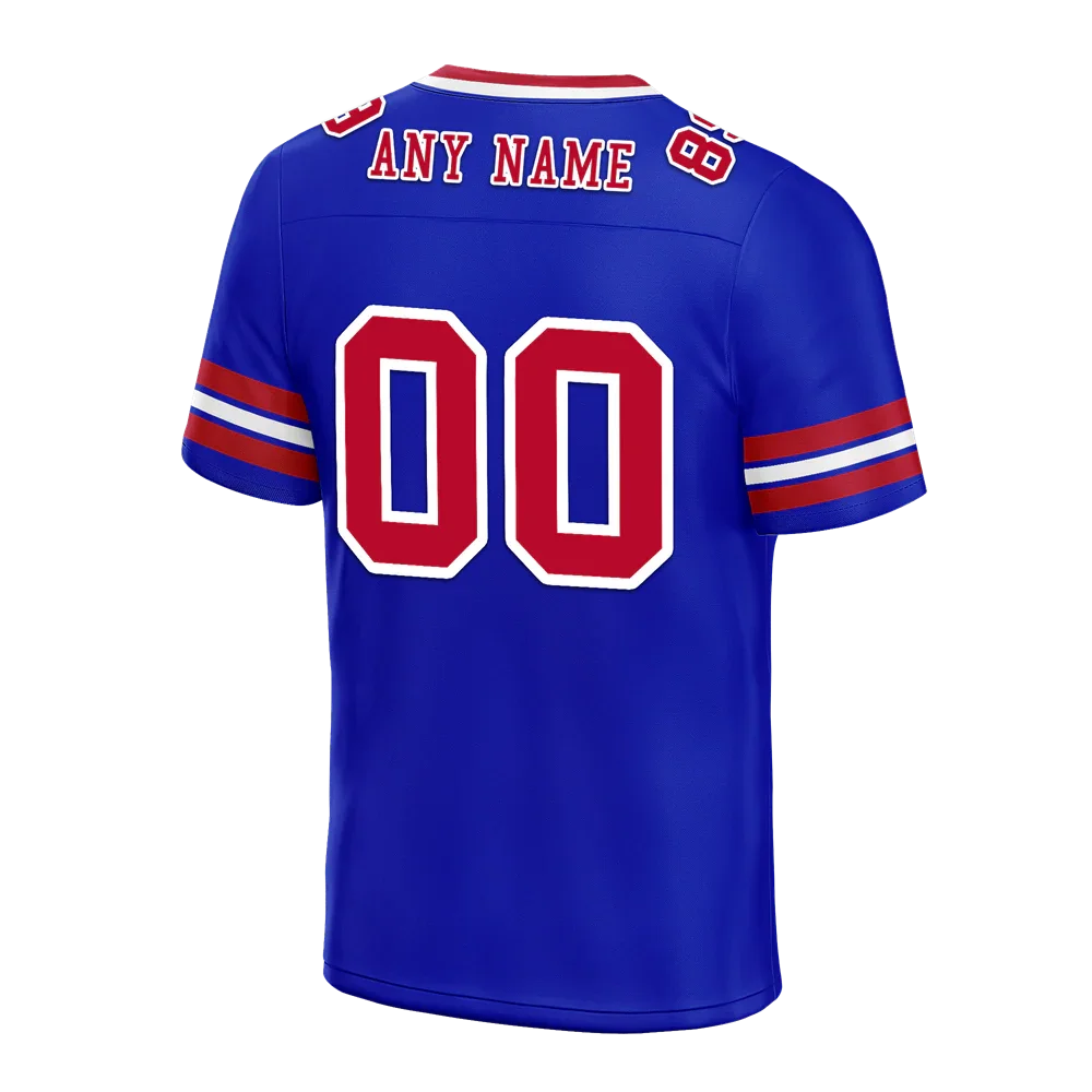 Custom Blue Sleeve Stripes Brown Personalized Authentic Football Jersey FBJ02-bc0f07e - Coolcustomize