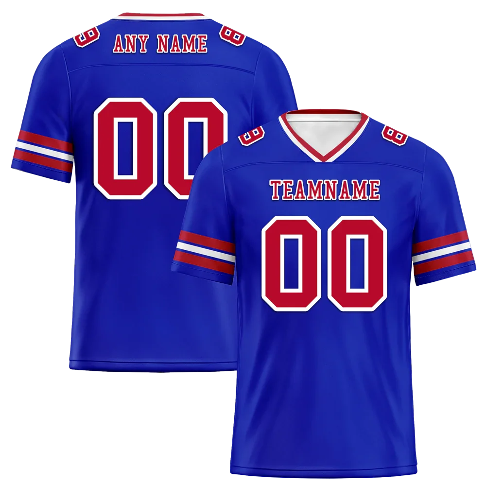 Custom Blue Sleeve Stripes Brown Personalized Authentic Football Jersey FBJ02-bc0f07e - Coolcustomize